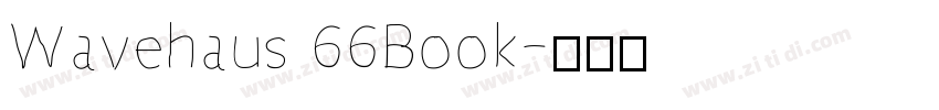 Wavehaus 66Book字体转换